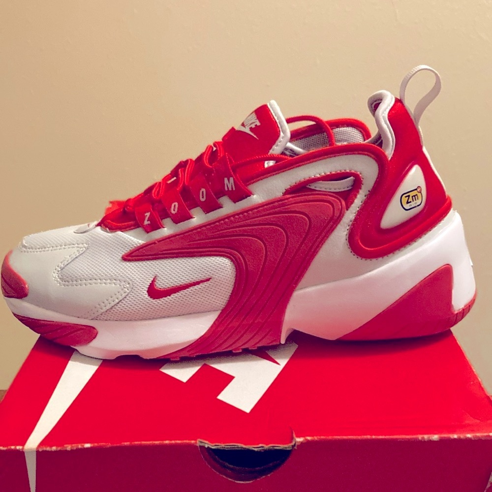 Nike Kids Red and White Sneakers